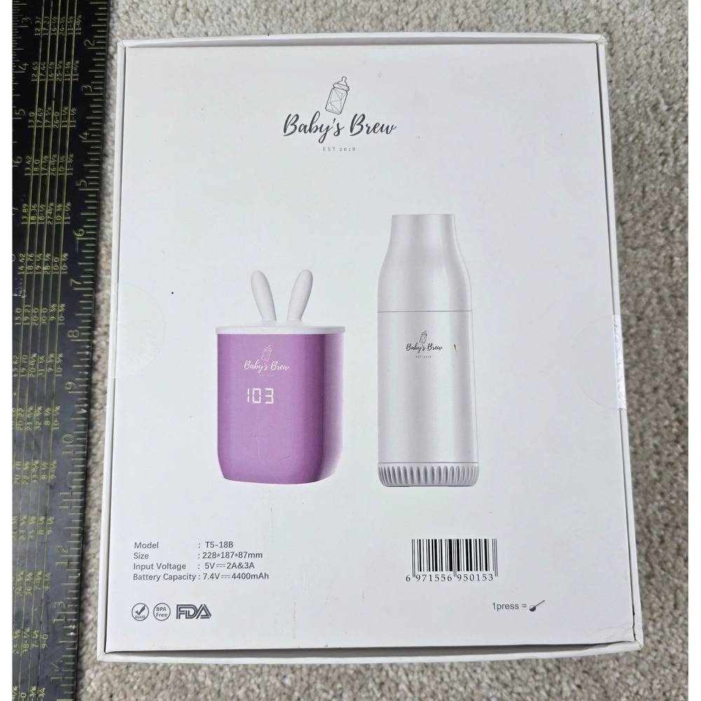 Lavendar Baby's Brew Portable Bottle Warmer Pro Set Travel Formula New in Box
